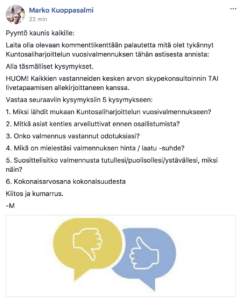 kuntosaliharjoittelun vuosivalmennus kokemuksia