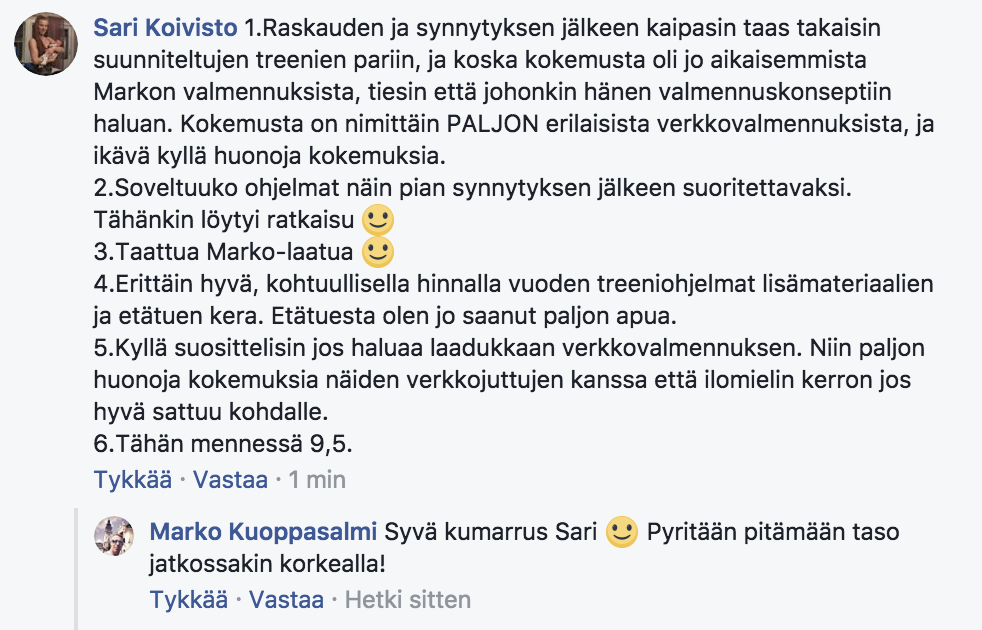 kuntosaliharjoittelun vuosivalmennus kokemuksia