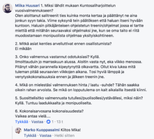 kuntosaliharjoittelun vuosivalmennus kokemuksia