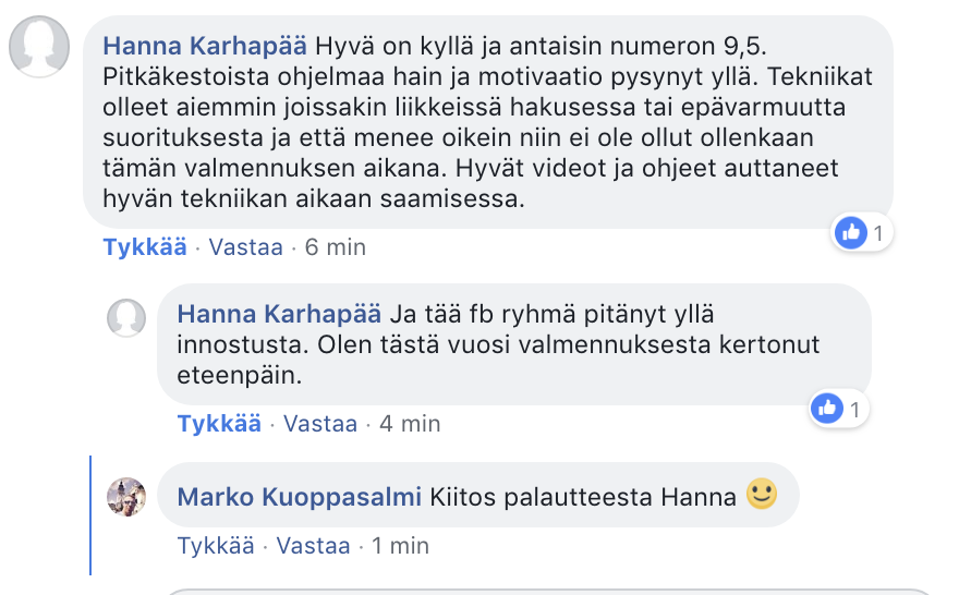 kokemuksia kuntosaliharjoittelun vuosivalmennus