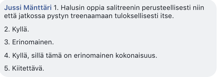 kuntosaliharjoittelun vuosivalmennus kokemuksia