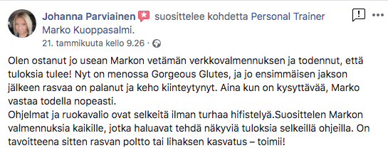 kuntokompassi verkkovalmennus kokemuksia