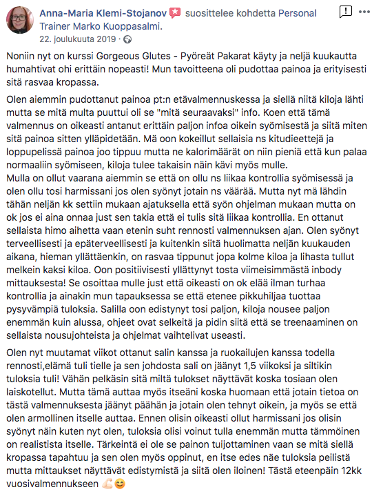 kuntokompassi verkkovalmennus kokemuksia